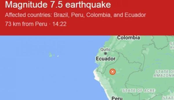زمین لرزه 7.5 ریشتری پرو را لرزاند
